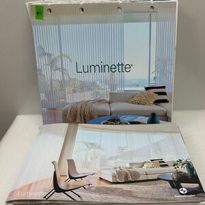 Hunter Douglas Luminette privacy sheers samples book only ( no folder case)